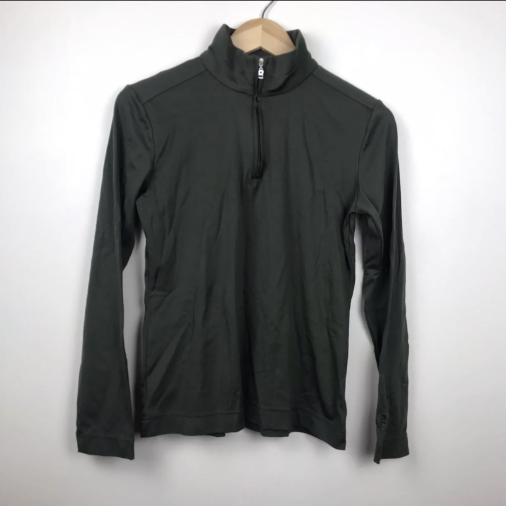 Bogner Forest Green Ski Base Layer First Layer Quarter Zip size Medium